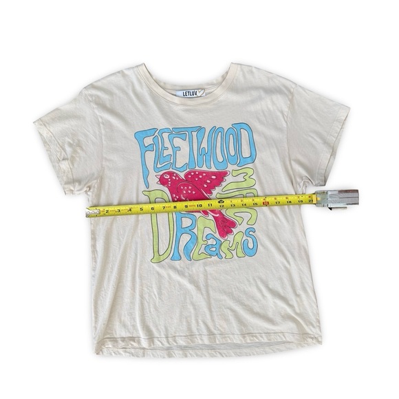 Anthropologie Cream Graphic Tee Fleetwood Mac size M - Picture 5 of 8